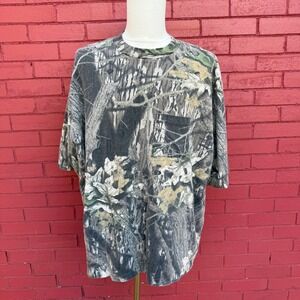 Vintage Liberty Realtree Camo Shirt Mens Size 3XL‎ Pocket Hunting Outdoors Green